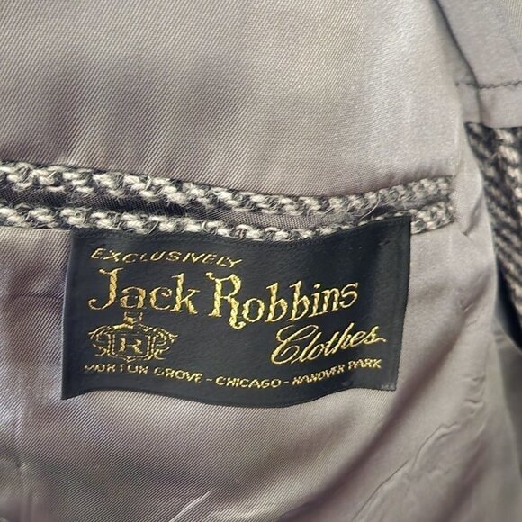 Jack Robbins 60s Vintage Classic Herringbone Tweed Sport Coat Size 43L - Picture 4 of 7